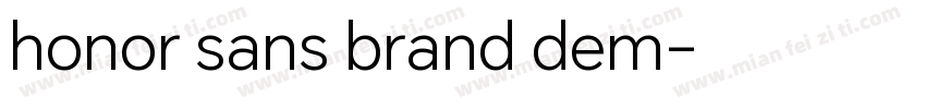 honor sans brand dem字体转换
